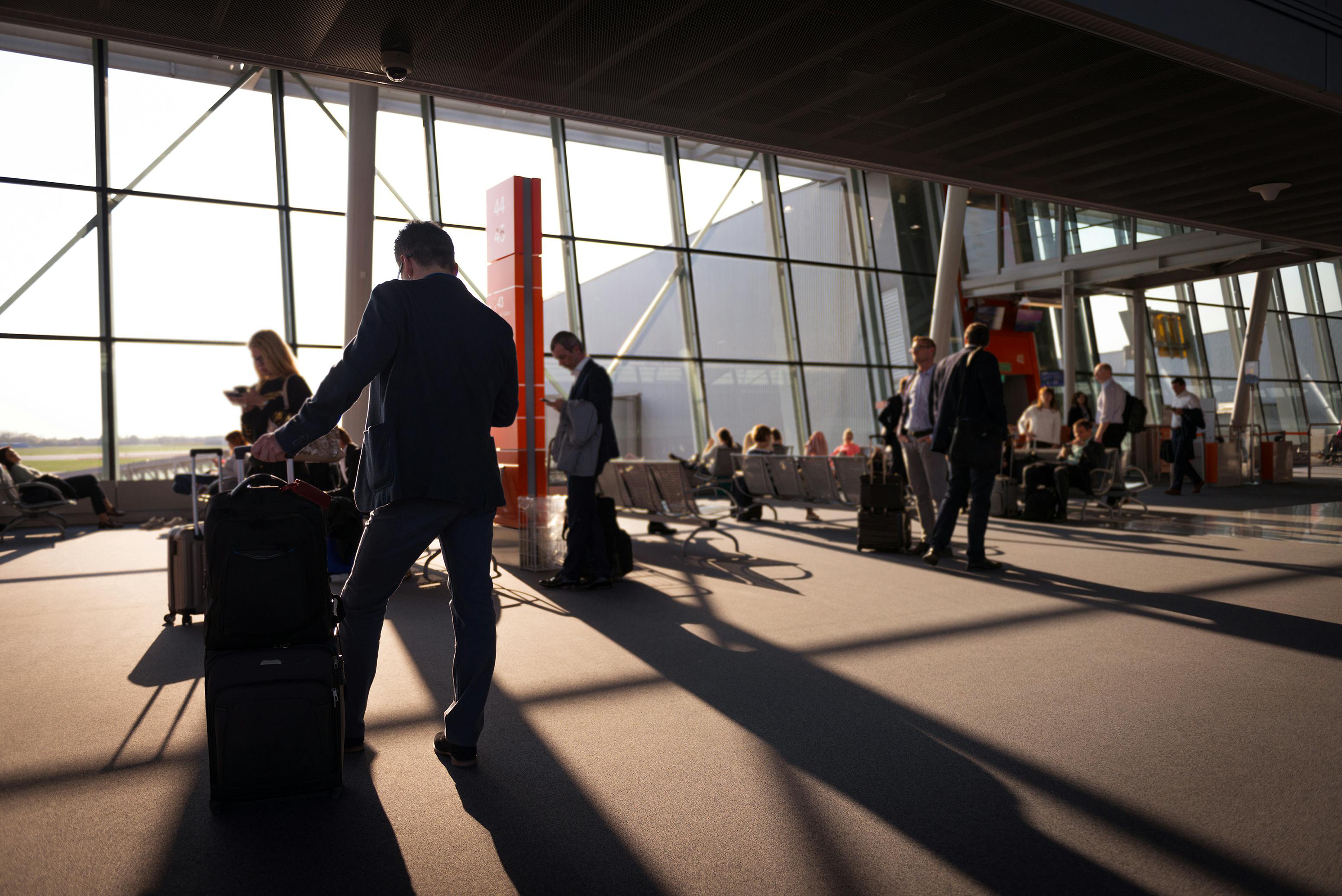 Airport departure terminal